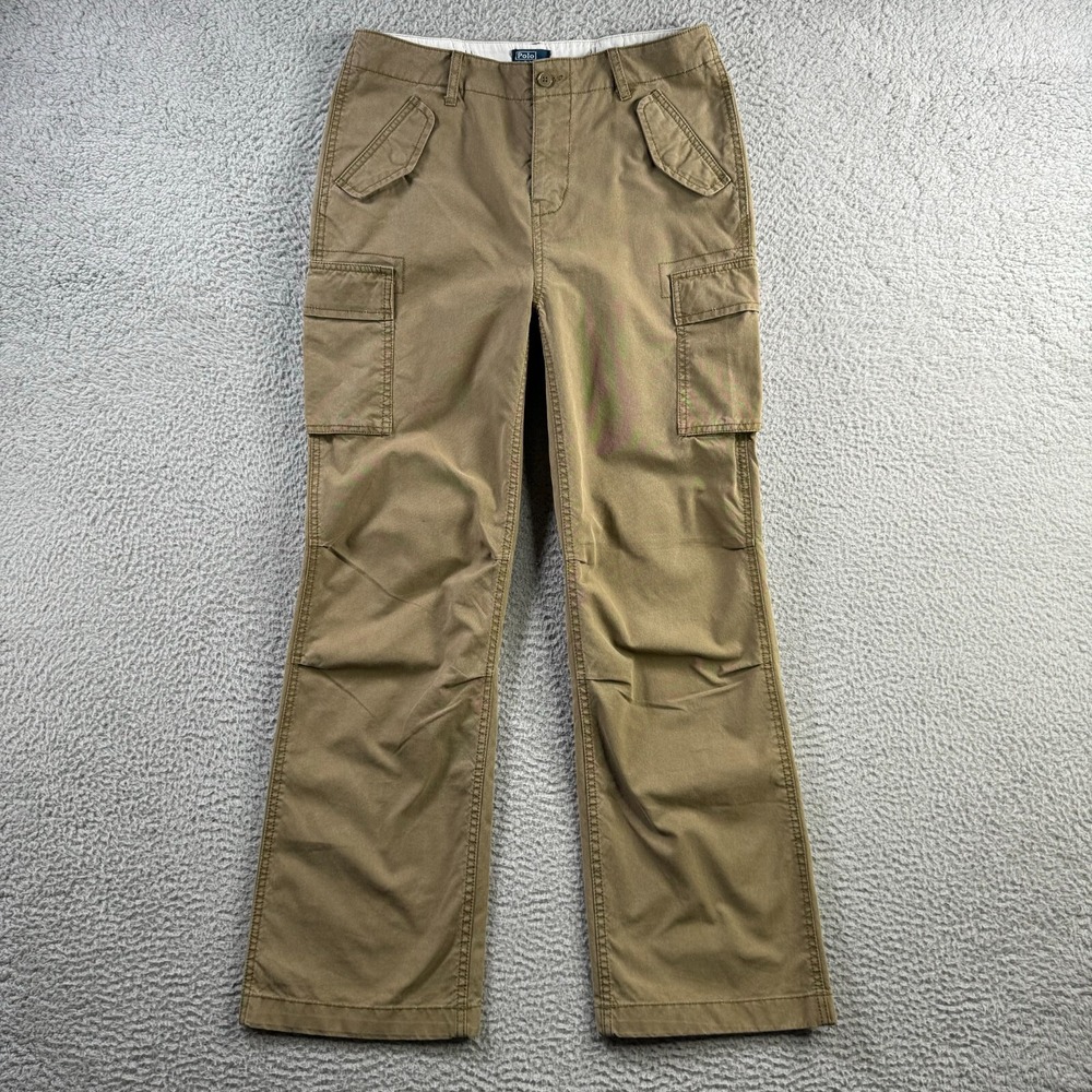 Vintage Polo Ralph Lauren Pants Womens Fits 32x30 Cargo Bootcut Y2K Paratrooper